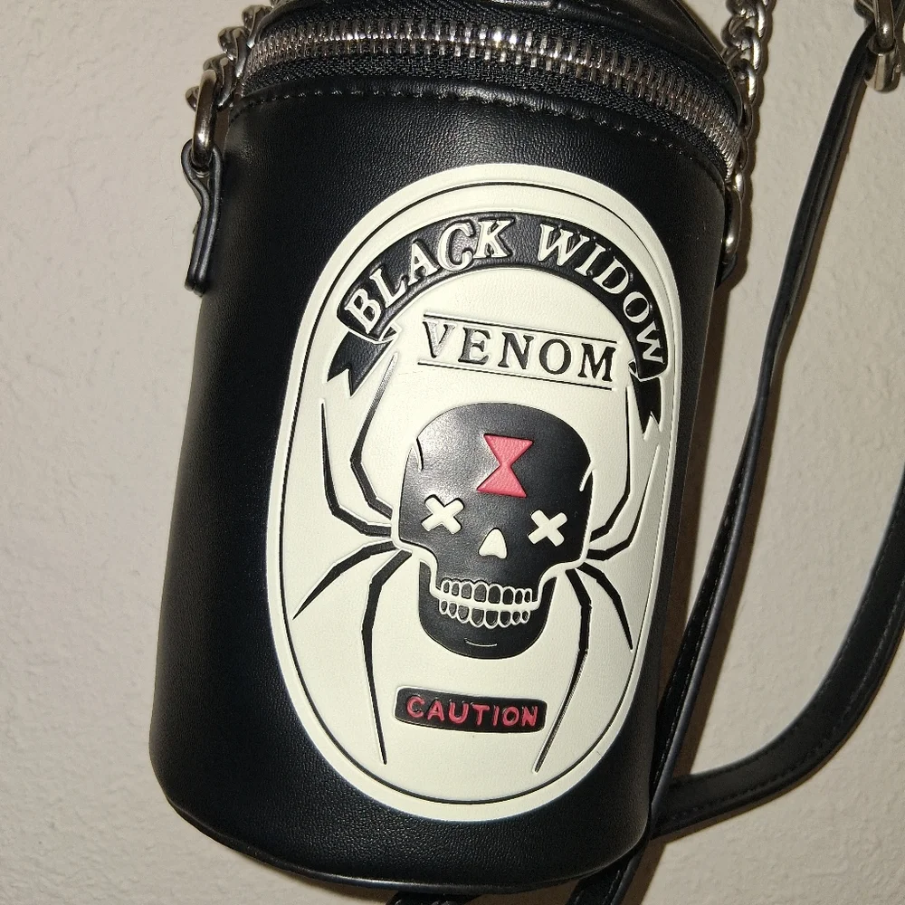 Mad Engine Black Widow Venom Bottle Crossbody Purse - Picture 3 of 9